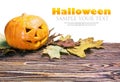 Jack lantern for Halloween made out of pumpkin isolated Royalty Free Stock Photo