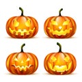 Jack Lantern Pumpkins design vector illustration Royalty Free Stock Photo