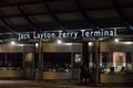 Jack Layton Ferry terminal sign in Toronto Royalty Free Stock Photo