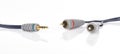 Jack and mini-jack plug sound or tv glossy wire isolated on whit Royalty Free Stock Photo