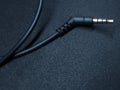 Jack 3.5 mm cable for audio earphone Royalty Free Stock Photo