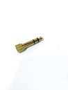 Jack 3.5mm to 6.3mm adapter isolated on white background