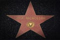 Jack Nicholson`s star on the Hollywood Walk of Fame Royalty Free Stock Photo
