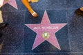 Jack Nicholsons star on Hollywood Royalty Free Stock Photo