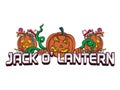 Jack O Lantern Color Logo Illustration Design