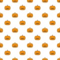 Jack o lantern elements seamless background. Halloween tileable pattern. Royalty Free Stock Photo