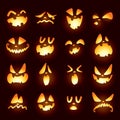 Jack O Lantern faces Royalty Free Stock Photo