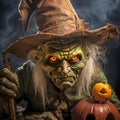 Portrait of Halloween goblin