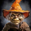 Portrait of Halloween goblin