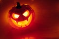 Jack-o-lantern pumpkin glow light, Halloween background