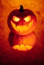 Jack-o-lantern pumpkin glow light, Halloween background