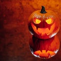 Jack-o-lantern pumpkin orange light, Halloween background