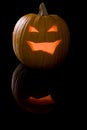 Jack-o-Lantern with Reflection 4 Royalty Free Stock Photo