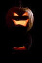 Jack-o-Lantern with Reflection 5 Royalty Free Stock Photo