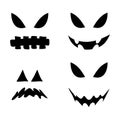 Jack o lantern smile silhouette vector symbol icon design. Beaut Royalty Free Stock Photo