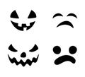 Jack o lantern smile silhouette vector symbol icon design. Beaut Royalty Free Stock Photo