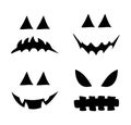 Jack o lantern smile silhouette vector symbol icon design. Beaut Royalty Free Stock Photo