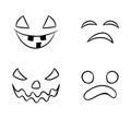 Jack o lantern smile silhouette vector symbol icon design. Beaut Royalty Free Stock Photo