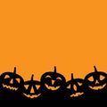 Jack-o-lanterns. Happy Halloween background Royalty Free Stock Photo