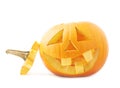 Jack-o'-lanterns orange pumpkin head isolated Royalty Free Stock Photo