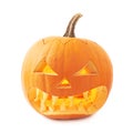 Jack-o'-lanterns orange pumpkin head isolated Royalty Free Stock Photo