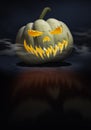 Jack-o-lantern from a Casper pumpkin