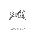 Jack plane linear icon. Modern outline Jack plane logo concept o