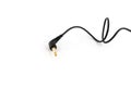 Jack plug and a cable on the white background Royalty Free Stock Photo