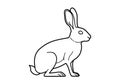 Jack rabbit drawing Royalty Free Stock Photo