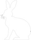 jack rabbit Outline Silhouette Generative Ai Royalty Free Stock Photo