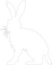 jack rabbit Outline Silhouette Generative Ai Royalty Free Stock Photo
