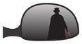 Jack The Ripper In Car Side Mirror Royalty Free Stock Photo