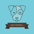 Jack russel breed dog logo design