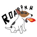 Jack Russell Terrier dogzilla cartoon illustration