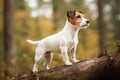 Jack russell terrier forest. Generate Ai Royalty Free Stock Photo