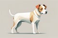 Jack russell terrier in low poly style. Vector illustration. generative ai