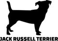 Jack Russell Terrier silhouette black