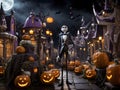 Jack skellington celebrating at Halloween night