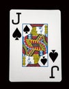 Jack of spades card with clipping path