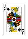 The beautiful card of the Jack of Spades in classic style