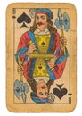 Jack of Spades old grunge soviet style playing card