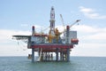 Jack-up drilling platform in the Bohai Sea