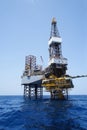 Jack Up Drilling Rig and The Production Platform