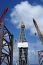 Jack Up Offshore Drilling Rig With Rig Cranes