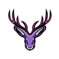 Jackalope Head Mascot