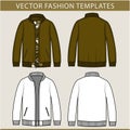 Jacket fashion flat sketch template Royalty Free Stock Photo