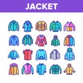 Jacket Fashion Clothes Collection Icons Set Vector Royalty Free Stock Photo