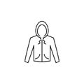 jacket, hoodie clothes dress icon. Element of clothes icon for mobile concept and web apps. Thin line jacket, hoodie clothes dress