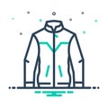 Mix icon for Jacket, coat and clothes Royalty Free Stock Photo