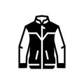 Black solid icon for Jacket, coat and clothes Royalty Free Stock Photo